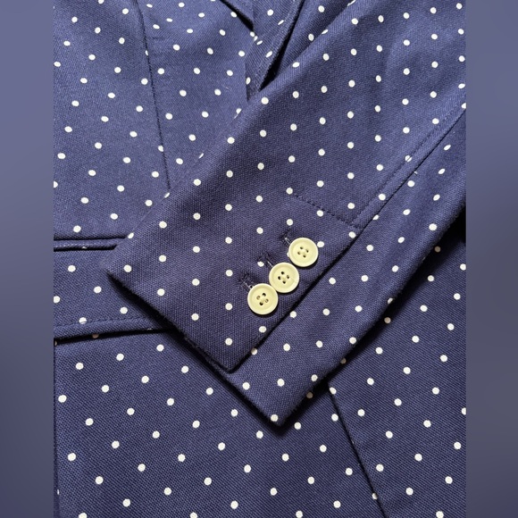 Banana Republic Blue and White Polka Dot Blazer size 8 - Picture 12 of 13